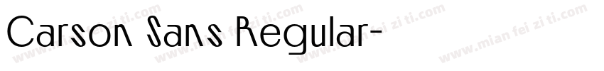 Carson Sans Regular字体转换